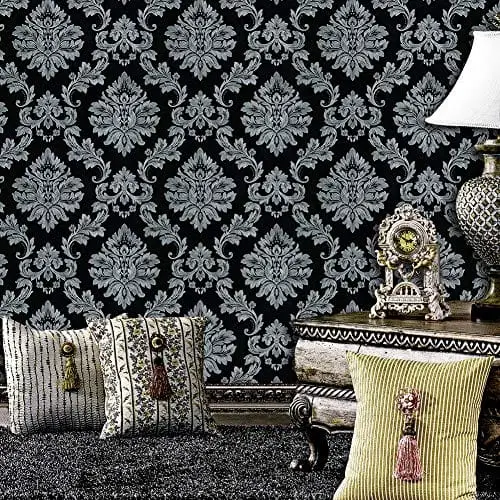 Black damask Wallpaper elegant design