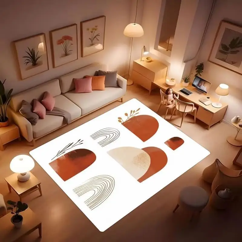 washable rugs for living room ideas in a cozy modern space